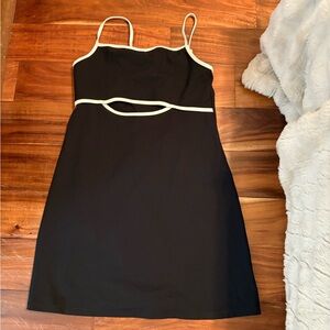 Black sporty dress with‎ White Trim size large